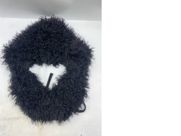 black genuine Mongolian lamb fur scarf. 