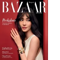 the cover of the November 2025 issue of Harper's BAZAAR Singapore magazine, featuring actress Lingling Kwong. 