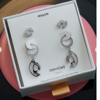 lulo Ctrl+C(at) - Earrings Set Stainless steel  