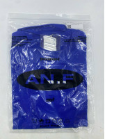 Blue short-sleeved crew neck t-shirt