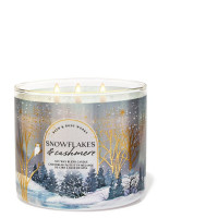 Shop Snowflakes & Cashmere 3-wick scented candle | TH Bath & Body Works