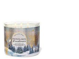 Shop Snowflakes & Cashmere 3-wick scented candle | TH Bath & Body Works