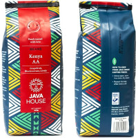 Set of 2 French AA grade whole roasted coffee beans from Kenya - Fair Trade Single Source.