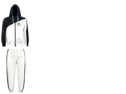 TOPKING WHITE BLACK TRACK SUITS  TKTRS-008-WH-BK 