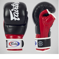 Set of 2 Fairtex FGV18 Super MMA Sparring Gloves Black/Red 