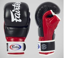 Set of 2 Fairtex FGV18 Super MMA Sparring Gloves Black/Red 