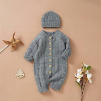 1 pcs children's warm jumpsuit with a hat 1pcs