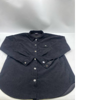 Faherty Legend sweater shirt in heathered black twill fabric. 