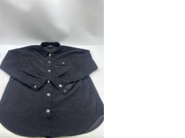 Faherty Legend sweater shirt in heathered black twill fabric. 