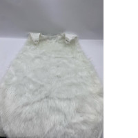 Fluffy white faux fur shawl