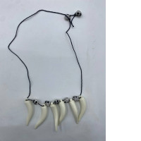 Fancy necklace for dressing up as a caveman.
