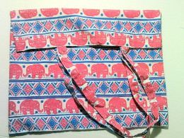 Fabric bag with Thai elephant pattern Fabric bag with Thai elephant pattern