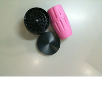 Set of 2 metal tobacco grinders + storage flask