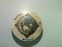 Premium wooden puzzle with a flower elephant Premium wooden puzzle with a flower elephant