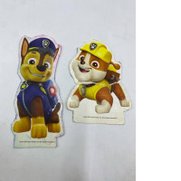 Set of 2 piece of paper shaped like a dog.