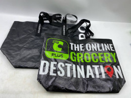 Set of 2 Black plastic shoulder bag 