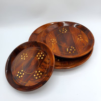 Set of Wooden Plates