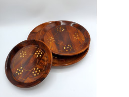 Set of Wooden Plates