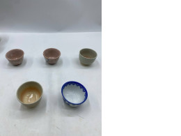 Set of 5 Japanese short-stemmed hot tea cup. 