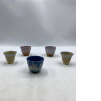 Set of 5 Glass, Japanese tea cup