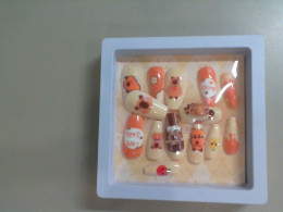 Set of plastic nails with a pattern for manicure