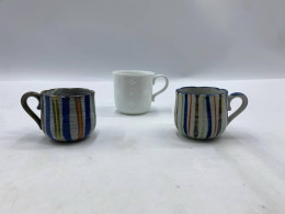 Set of 3 Mug, Japanese hot coffee mug with handle.