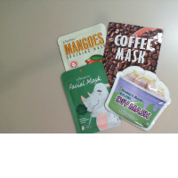 Set of 4 assorted face masks