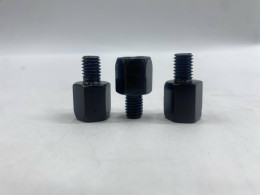 Set of 3 motorcycle rearview mirror adapters. 