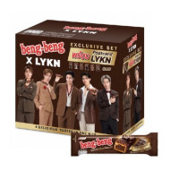 Beng Beng Wafer with Dark Chocolate and Puffed Rice Filling, LYKN Set, 336 grams.