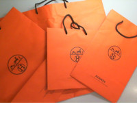 Set of 4 Hermes paper bags