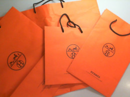 Set of 4 Hermes paper bags