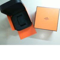 An empty Hermes watch box