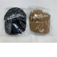 Set of 2  baseball caps with "Goddess Bless" embroidery in black and brown corduroy materials. 