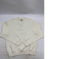 JEMORGAN's oversized Big Waffle crewneck sweater in white or off-white.