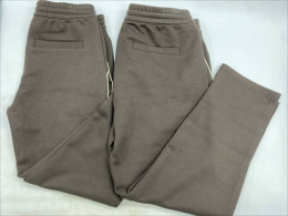 Set of 2 Men's brown cotton blend sweatpants or jogger pants. 