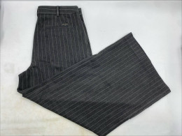  pair of AMBITION wide-leg pinstriped trousers. 