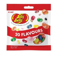 Jelly Belly chewy candies, assorted 20 flavors, 70 grams.