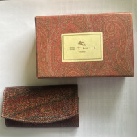 Luxury ETRO Milano Brown Leather Key Case 