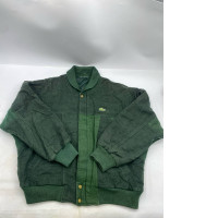  vintage green Lacoste wool bomber jacket. 