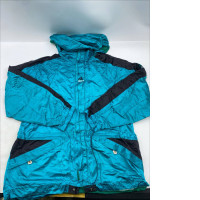 vintage Adidas Equipment jacket in a teal and black colorway. 