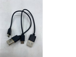 Set of 2 Black battery charger cable 