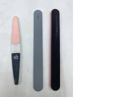 Set of 3 nail files and buffers used for manicure and pedicure grooming.  