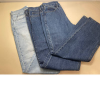 a set of three jeans
