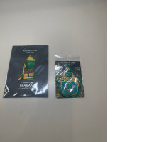 souvenir set keychain with a postcard