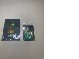 souvenir set keychain with a postcard