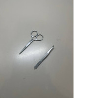 manicure set with scissors and tweezers