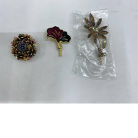 Set of 3 Floral brooch