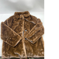 Brown faux fur winter coat 