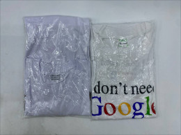 Set of 2 White short-sleeved crew neck t-shirt 