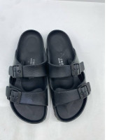  Skechers Foamies Arch Fit Cali Surf double buckle slide sandals in black. 